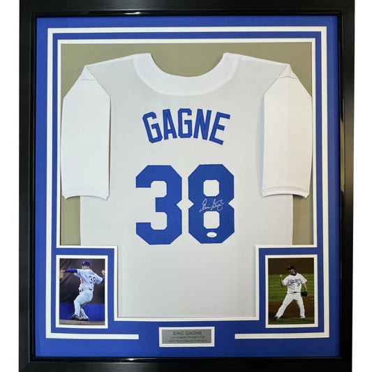 Eric Gagne signed jersey with JSA COA, perfect man cave display with player photos
