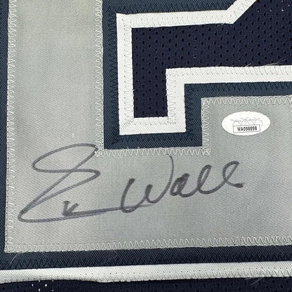 Framed Autographed Everson Walls 35x39 Dallas Blue Football Jersey JSA COA | Certified Authentic Signed Memorabilia | vintageantiquesgifts.com