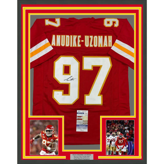 Autographed Kansas City Chiefs Felix Anudike-Uzomah jersey with photos and auth docs
