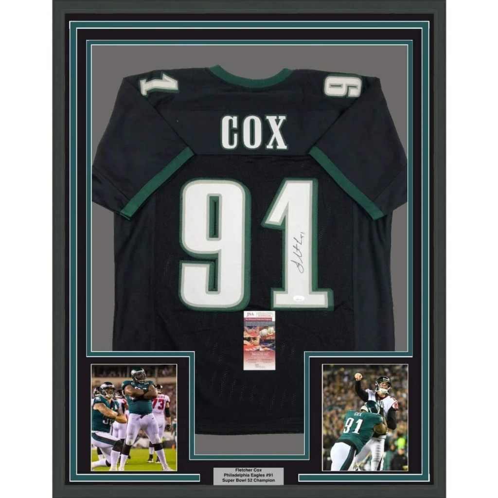 Fletcher Cox signed Philly jersey with JSA COA perfect for your man cave display