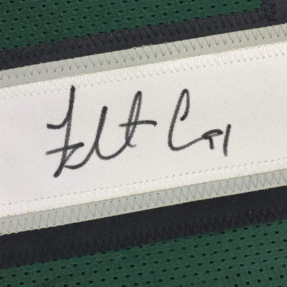Green Fletcher Cox Eagles jersey with autograph on white stripe JSA COA for man cave