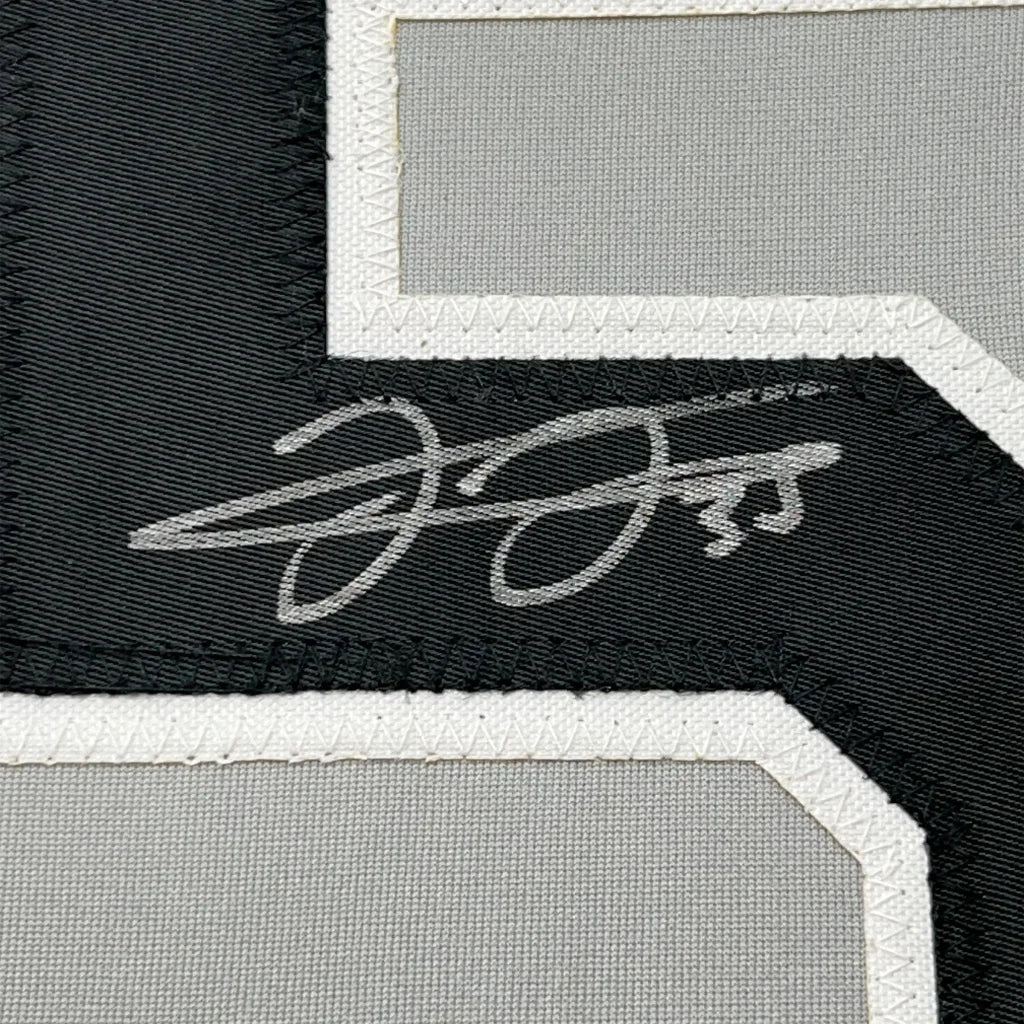 Framed Autographed Frank Thomas 35x39 Chicago Grey Baseball Jersey JSA COA | Certified Authentic Signed Memorabilia | vintageantiquesgifts.com