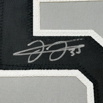 Framed Autographed Frank Thomas 35x39 Chicago Grey Baseball Jersey JSA COA | Certified Authentic Signed Memorabilia | vintageantiquesgifts.com