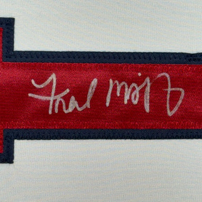 Framed autographed Fred McGriff Atlanta Braves jersey with Tal Mott script