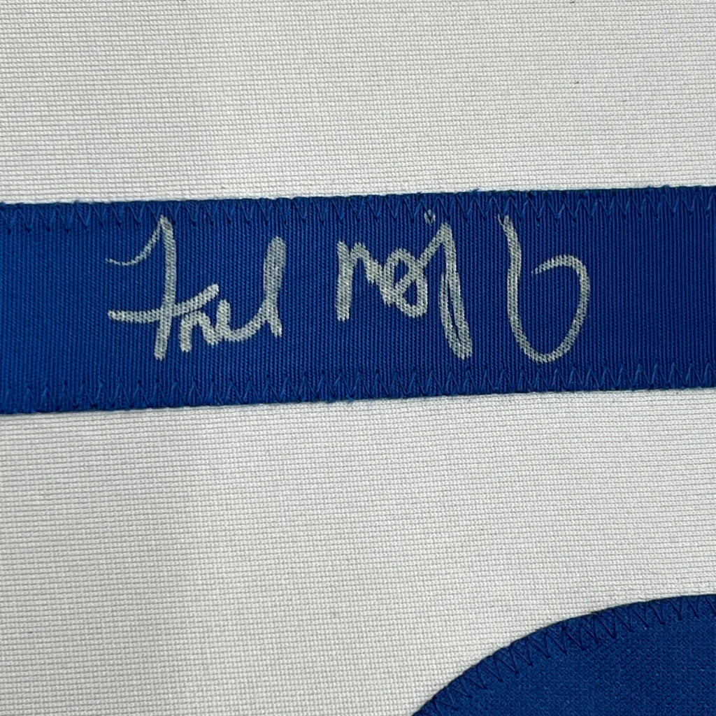 Framed Autographed Fred McGriff 35x39 Toronto White Baseball Jersey JSA COA | Certified Authentic Signed Memorabilia | vintageantiquesgifts.com