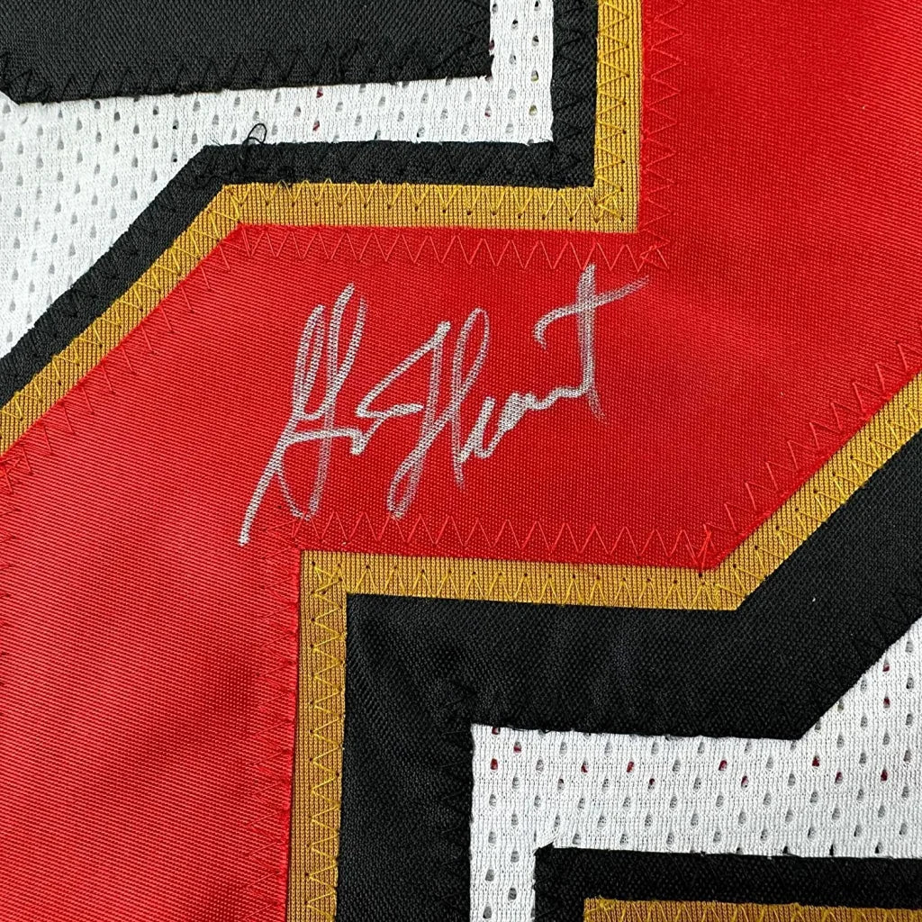 Autographed red Garrison Hearst San Francisco 49ers jersey ready to hang