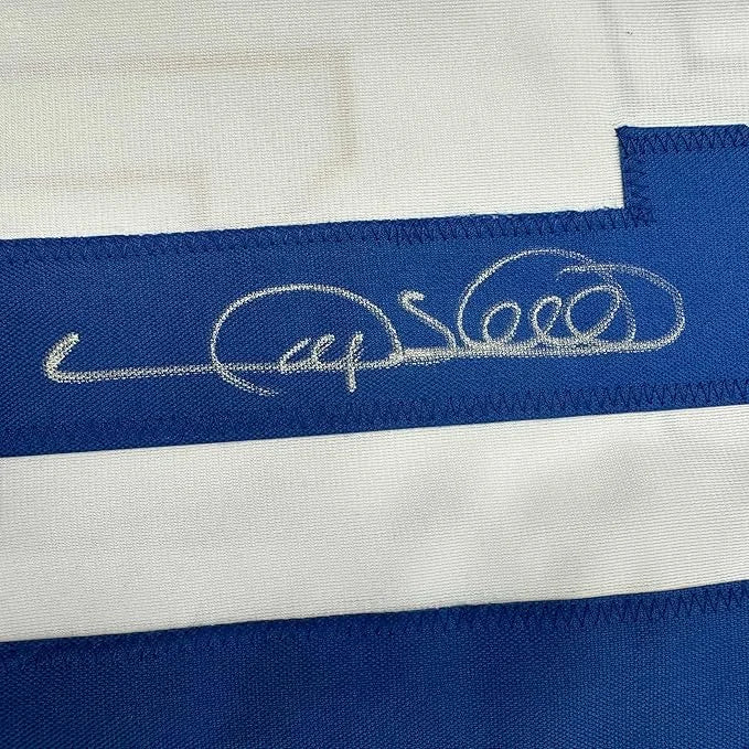 Framed Autographed Gary Sheffield 35x39 Los Angeles LA White Baseball Jersey PSA/DNA COA | Certified Authentic Signed Memorabilia | vintageantiquesgifts.com