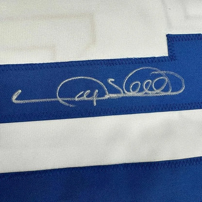Framed Autographed Gary Sheffield 35x39 Los Angeles LA White Baseball Jersey PSA/DNA COA | Certified Authentic Signed Memorabilia | vintageantiquesgifts.com