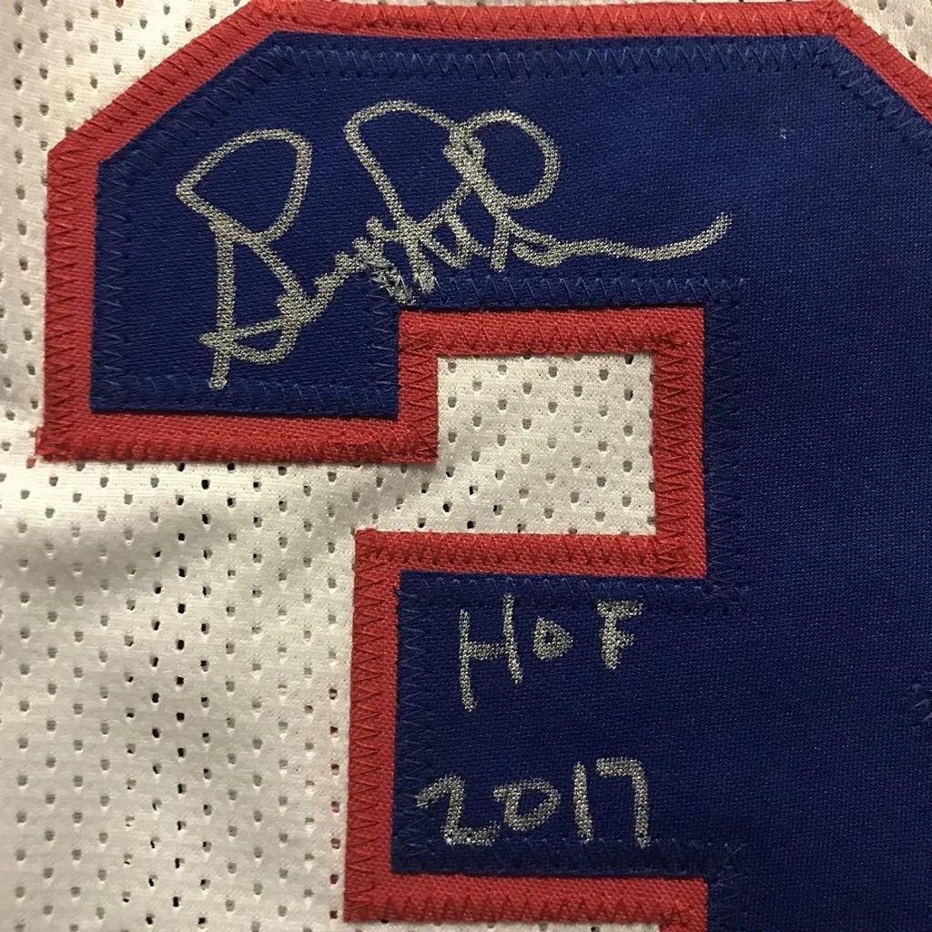 Framed autographed George McGinnis HOF white jersey patch