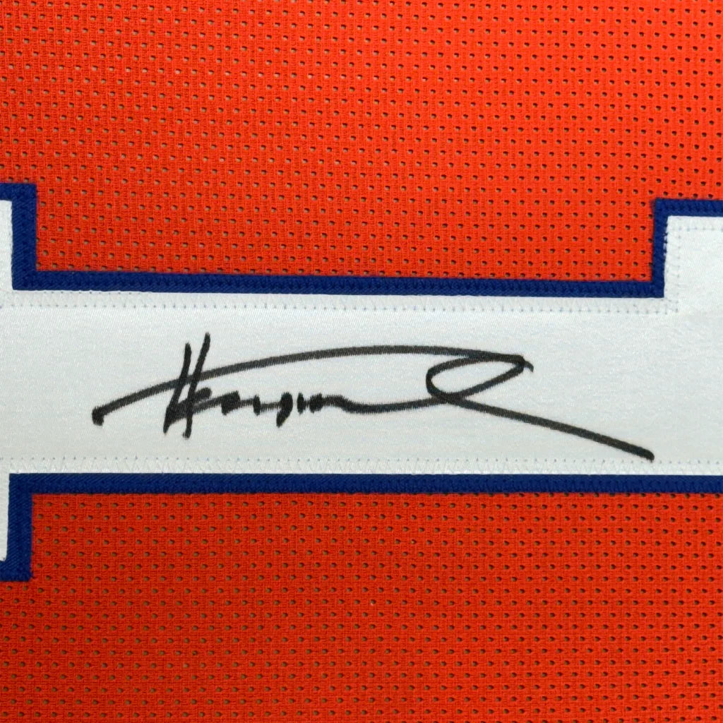 Framed Autographed Henry Winkler Coach Klein 35x39 The Waterboy SCLSU Mud Dogs Orange Football Jersey JSA COA | Certified Authentic Signed Memorabilia | vintageantiquesgifts.com