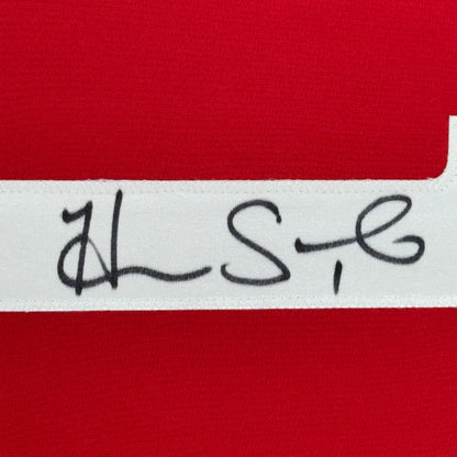 Red Hope Solo signed USA World Cup jersey label detail