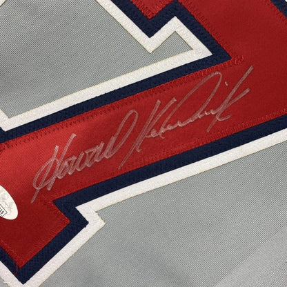 Autographed Washington Grey Baseball Jersey professionally framed for display