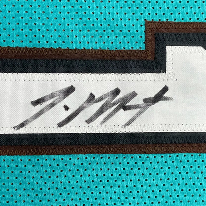 Framed Autographed Ja Morant 35x39 Memphis Teal Basketball Jersey JSA COA | Certified Authentic Signed Memorabilia | vintageantiquesgifts.com