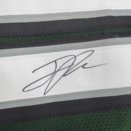 Framed autographed Jaelan Phillips Philadelphia midnight green jersey with silver signature