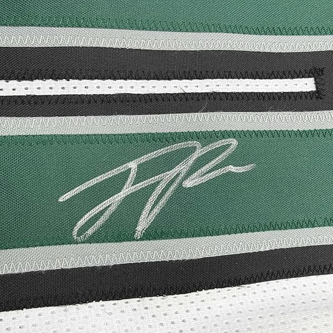 Framed autographed green black striped Jaelan Phillips jersey PSA DNA COA