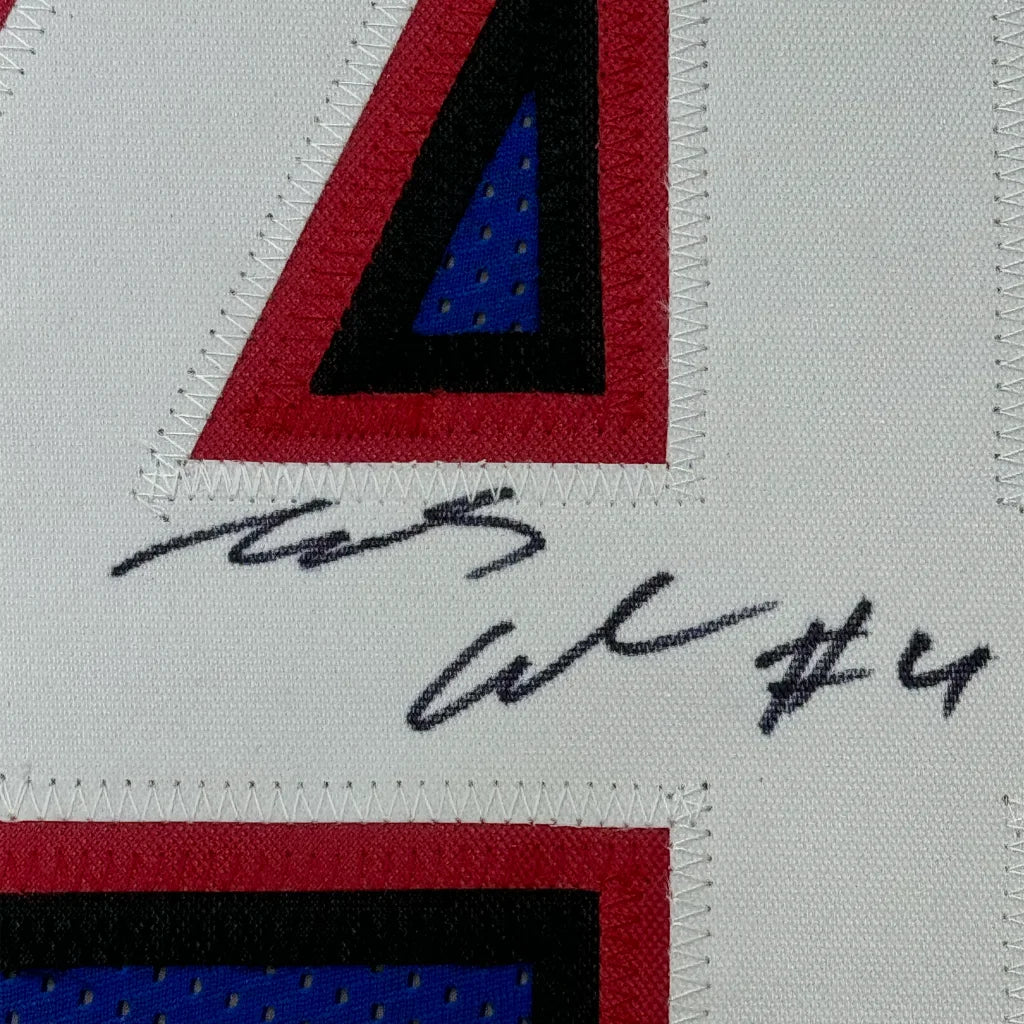 James Cook autographed Buffalo Blue jersey with red blue accents for man cave