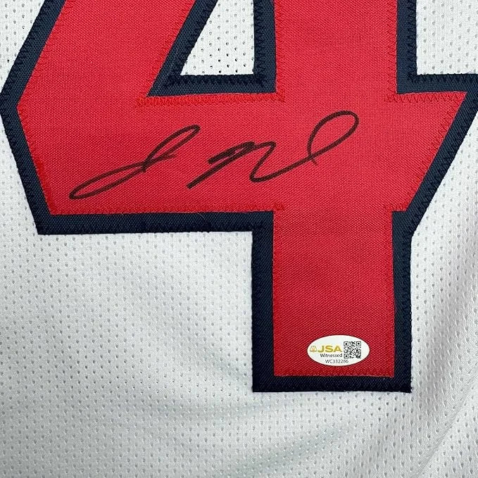 Framed Autographed Jaylin Noel 35x39 Houston White Football Jersey JSA COA | Certified Authentic Signed Memorabilia | vintageantiquesgifts.com