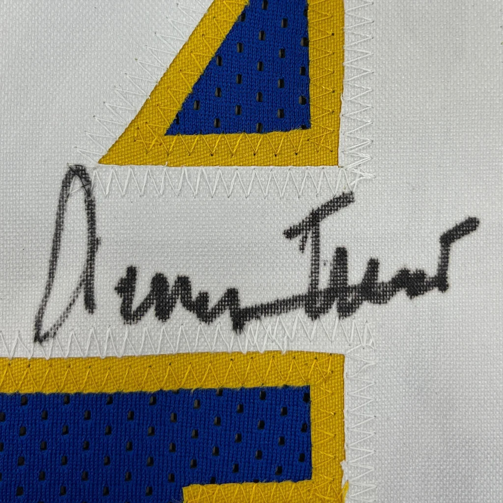Framed Autographed Jerry West 35x39 West Virginia Blue College Basketball Jersey JSA COA | Certified Authentic Signed Memorabilia | vintageantiquesgifts.com