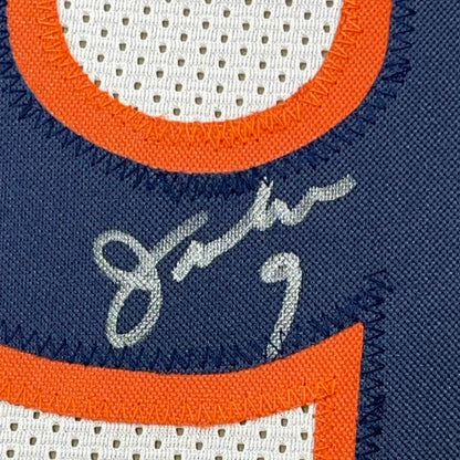 Autographed blue and orange Bears jersey perfect for your man cave decor