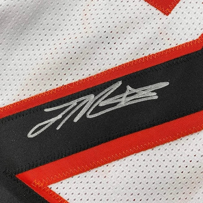 Framed Autographed Joe Mixon 35x39 Cincinnati White Football Jersey JSA COA | Certified Authentic Signed Memorabilia | vintageantiquesgifts.com