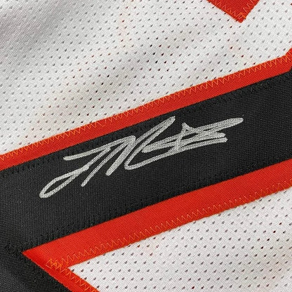 Framed Autographed Joe Mixon 35x39 Cincinnati White Football Jersey JSA COA | Certified Authentic Signed Memorabilia | vintageantiquesgifts.com