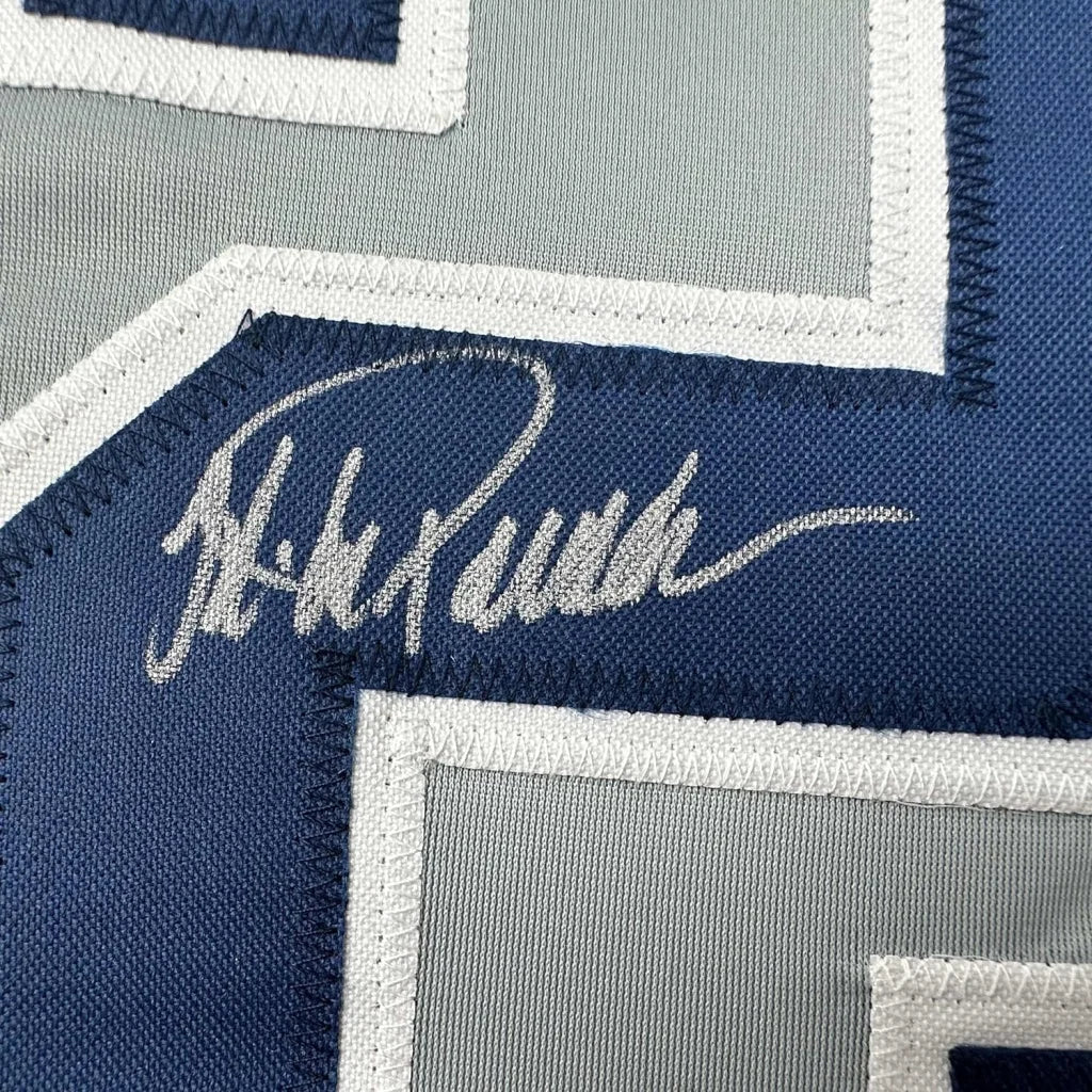 Framed Autographed Jorge Posada 35x39 New York Grey Baseball Jersey Beckett BAS COA | Certified Authentic Signed Memorabilia | vintageantiquesgifts.com