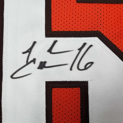 Framed Autographed Josh Cribbs 35x39 Cleveland Football Orange Jersey JSA COA | Certified Authentic Signed Memorabilia | vintageantiquesgifts.com