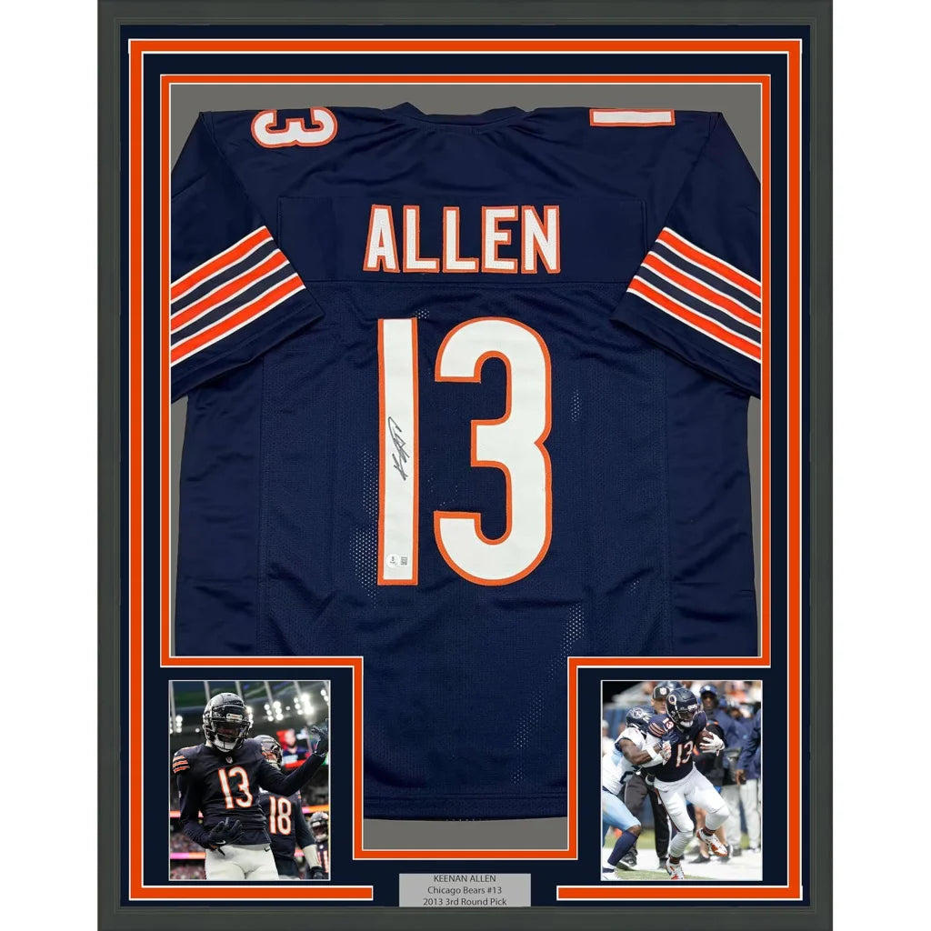 Chicago Bears Allen jersey with autographs and player photos ready to display