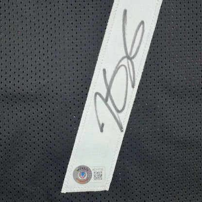 Framed Autographed Kevin Durant 35x39 Houston Black Basketball Jersey Beckett BAS COA | Certified Authentic Signed Memorabilia | vintageantiquesgifts.com