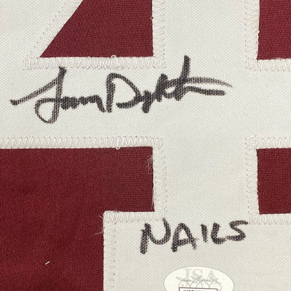 Framed autographed Lenny Dykstra maroon Phillies jersey with JSA COA
