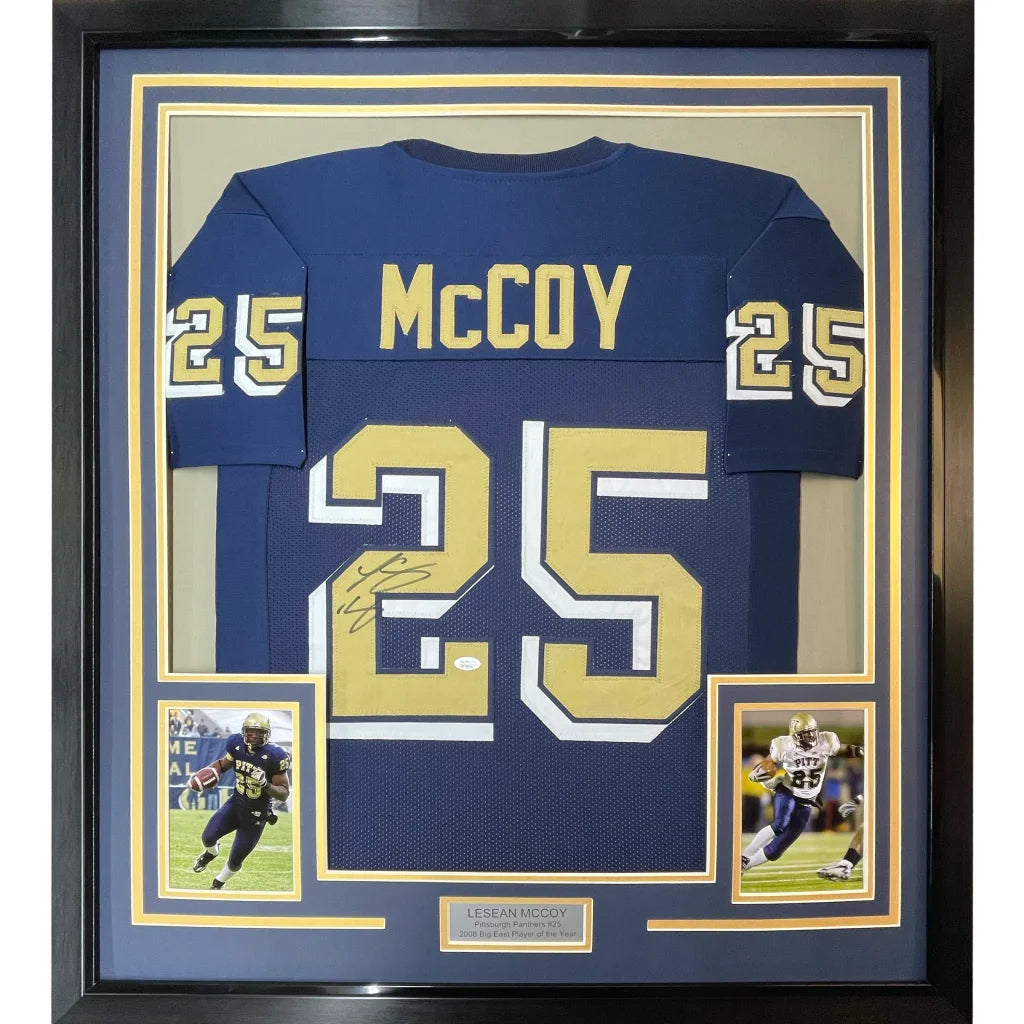 LeSean McCoy Professionally Framed Autographed Jersey with Player Photos for fans