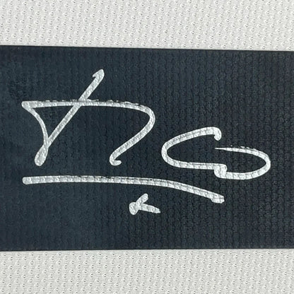 Framed Autographed Luis Figo 35x39 Real Madrid White Soccer Jersey Beckett BAS COA | Certified Authentic Signed Memorabilia | vintageantiquesgifts.com