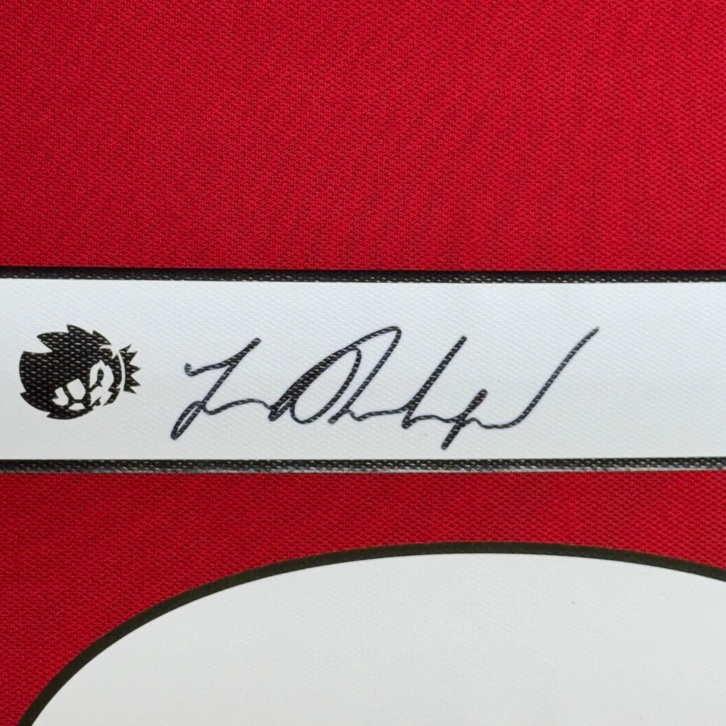 Framed Autographed Marcus Rashford 35x39 Manchester United Red Soccer Jersey Beckett BAS COA | Certified Authentic Signed Memorabilia | vintageantiquesgifts.com