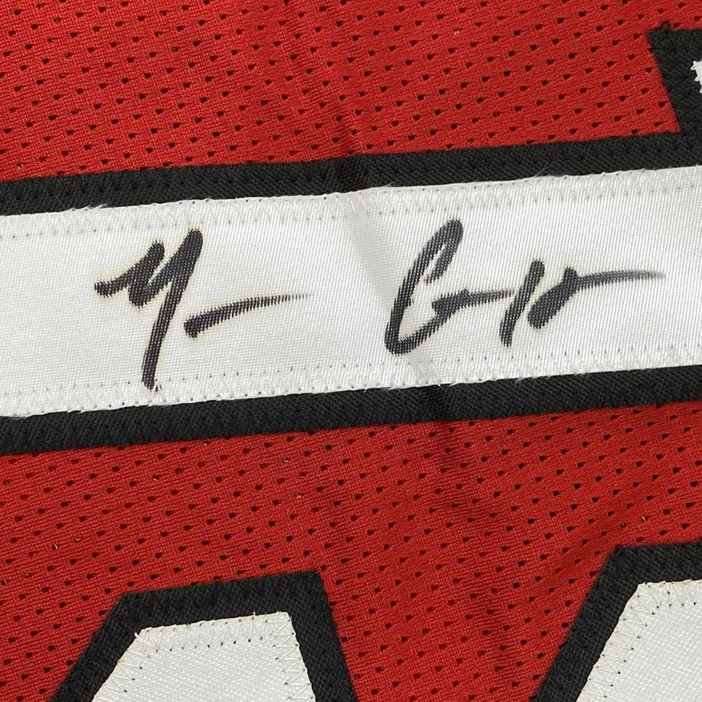 Miami Red Mario Chalmers jersey with autograph, perfect for your man cave display