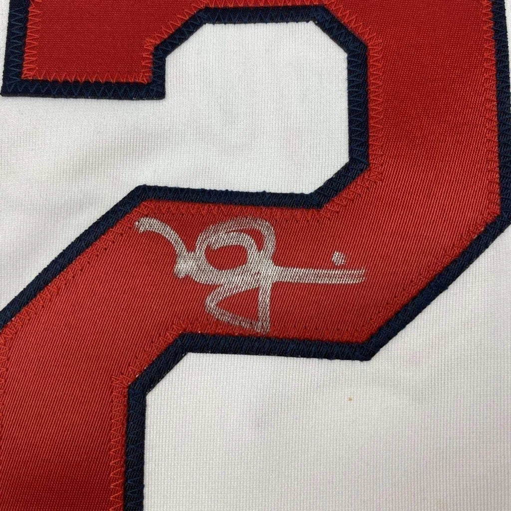 Framed autographed Mark McGwire St. Louis Cardinals white baseball jersey with number 2 signature, JSA COA