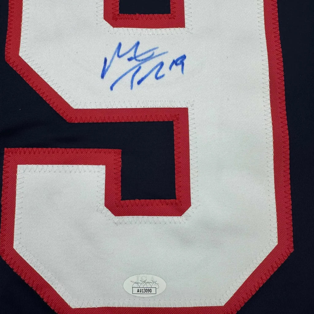 Framed autographed Matthew Tkachuk Florida Panthers blue jersey with JSA COA