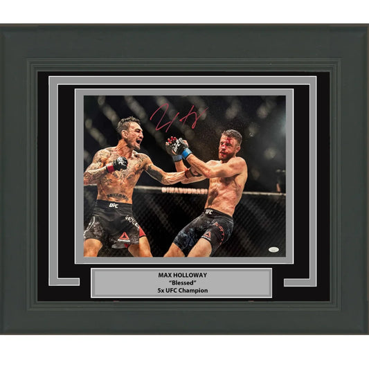 Framed signed UFC photo of Max Holloway with JSA COA for your man cave