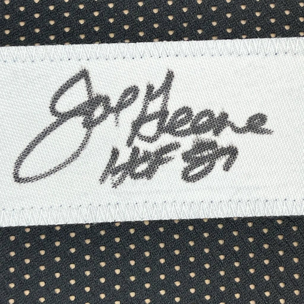 Framed Autographed Mean Joe Greene HOF 87 35x39 Pittsburgh Black Football Jersey JSA COA | Certified Authentic Signed Memorabilia | vintageantiquesgifts.com
