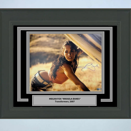 Framed Autographed Megan Fox Mikaela Banes Transformers 16x20 Photo Beckett BAS COA | Hall of Fame Sports Memorabilia | vintageantiquesgifts.com