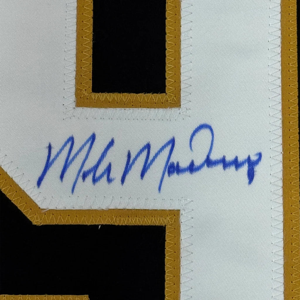 Autographed Championship Black Hockey Jersey with Gold Numbers and Photos alt text
