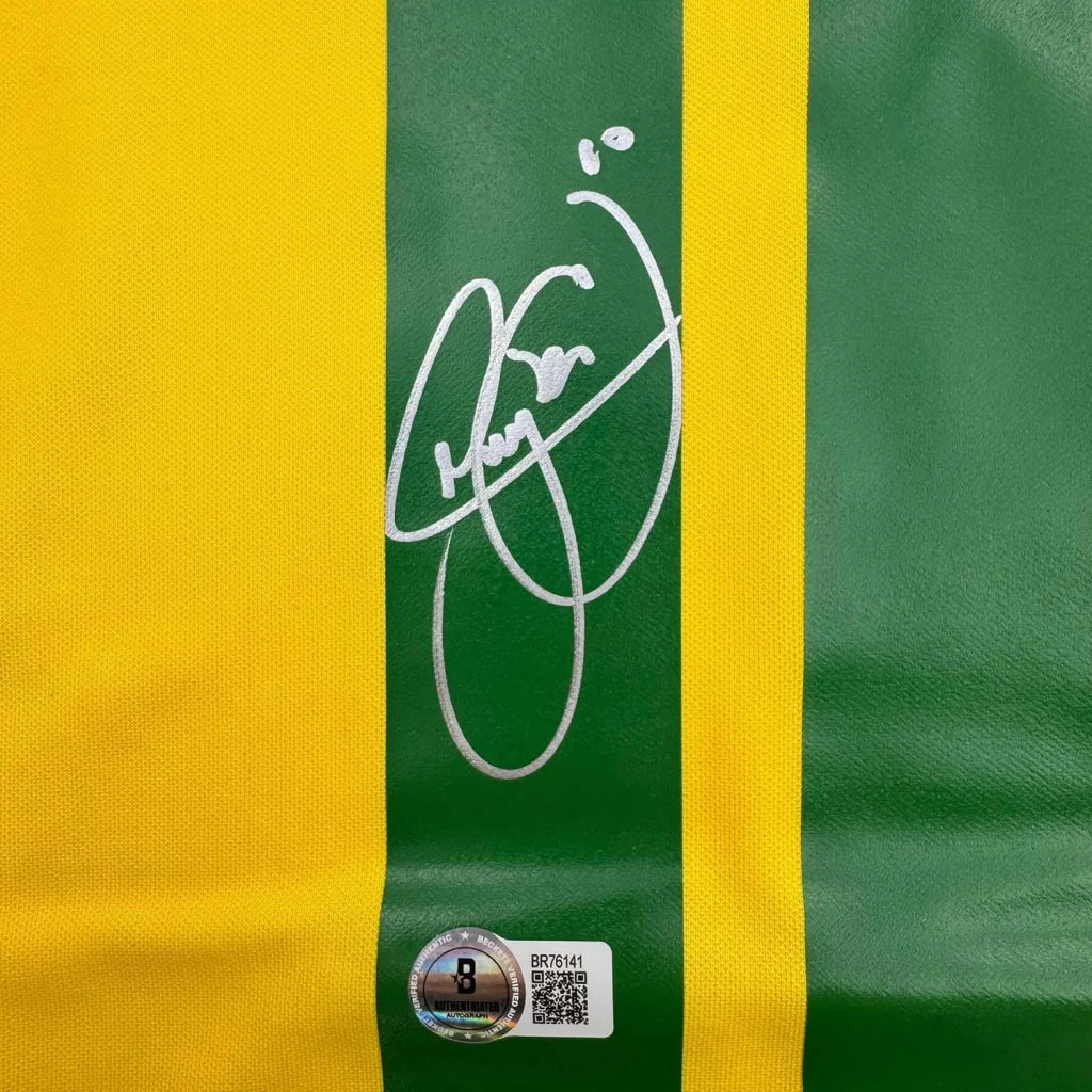 Signed Neymar Jr Brazil jersey with third party authentication and hologram sticker