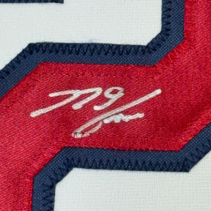 Red and blue embroidered patch with white stitching for Nolan Arenado man cave decor