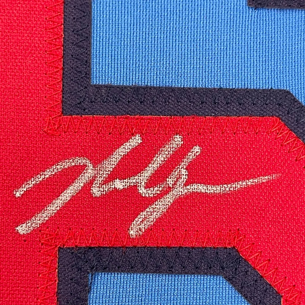 Framed Autographed Nolan Gorman 35x39 St. Louis Blue Baseball Jersey JSA COA | Certified Authentic Signed Memorabilia | vintageantiquesgifts.com