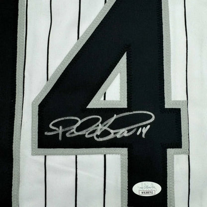 Autographed Paul Konerko Chicago Pinstripe jersey perfect for your man cave