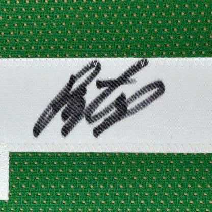 Framed Autographed Payton Pritchard 35x39 Boston Green Basketball Jersey JSA COA | Certified Authentic Signed Memorabilia | vintageantiquesgifts.com