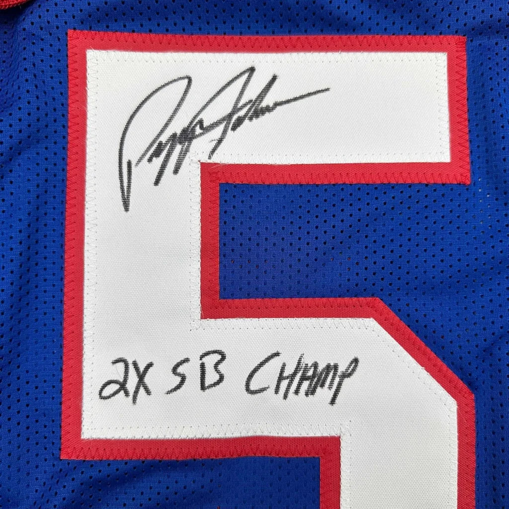 Peyton Manning autographed blue red jersey #5 for man cave