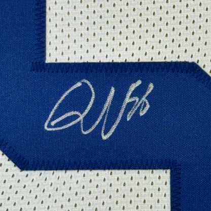 Framed Autographed Quenton Nelson 35x39 Indianapolis White Football Jersey JSA COA | Certified Authentic Signed Memorabilia | vintageantiquesgifts.com