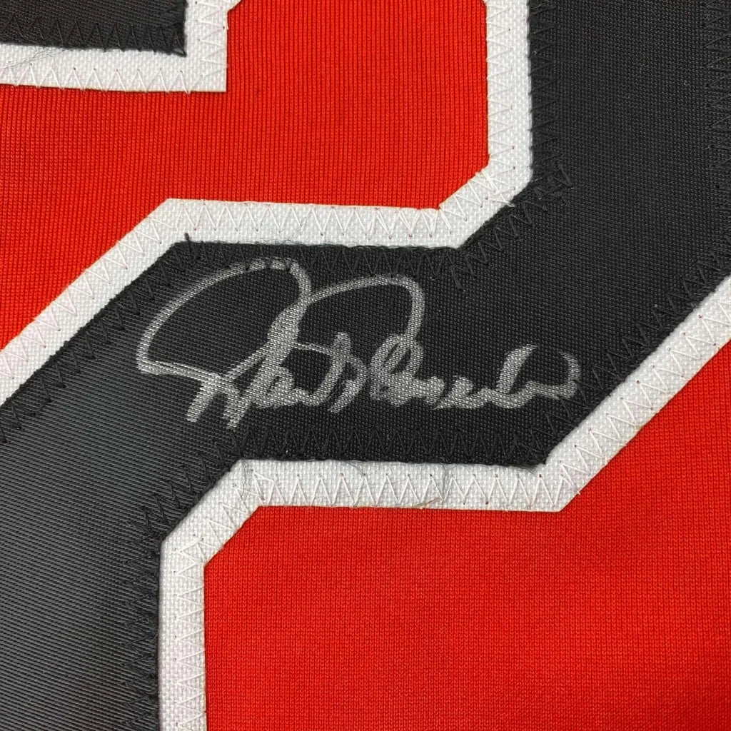 Framed Autographed Rafael Palmeiro 35x39 Baltimore Orange Baseball Jersey JSA COA | Certified Authentic Signed Memorabilia | vintageantiquesgifts.com