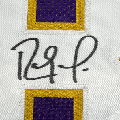 Framed Randy Moss signed Minnesota Vikings purple jersey with JSA COA