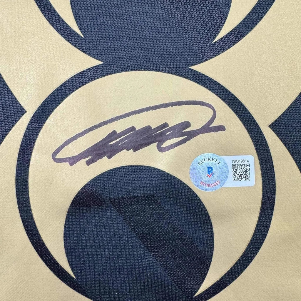 Framed Autographed Ricardo Kaka 35x39 Real Madrid Black Retro Soccer Futbol Jersey Beckett BAS COA | Certified Authentic Signed Memorabilia | vintageantiquesgifts.com
